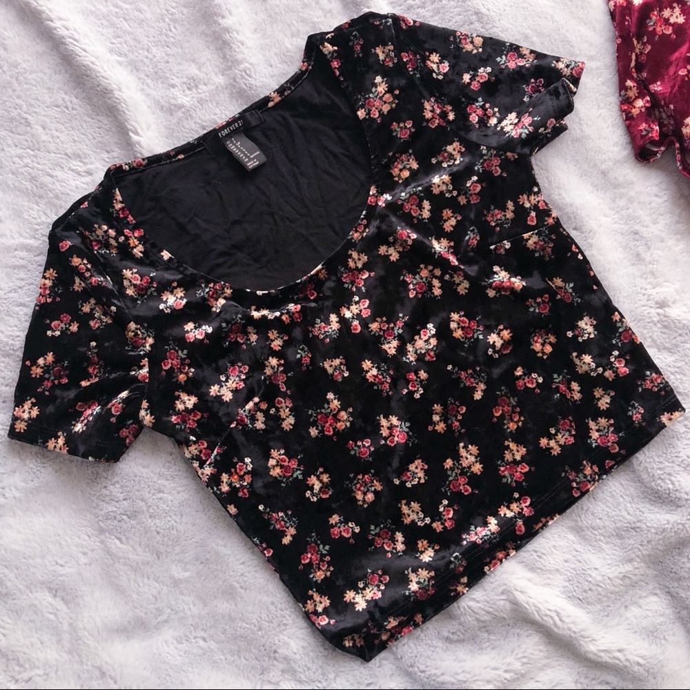 Velvet Crop Top